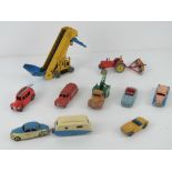A quantity of Dinky Toys vehicles by Meccano including Austin Atlantic, Rover 75, Comer, Ford Sedan,