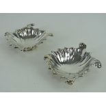 A delightful pair of late Victorian HM silver caviar dishes having makers mark for Harrison &