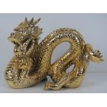 A Japanese made gilded dragon as made by John Jenkins International Porcelain Crystal and Glass,