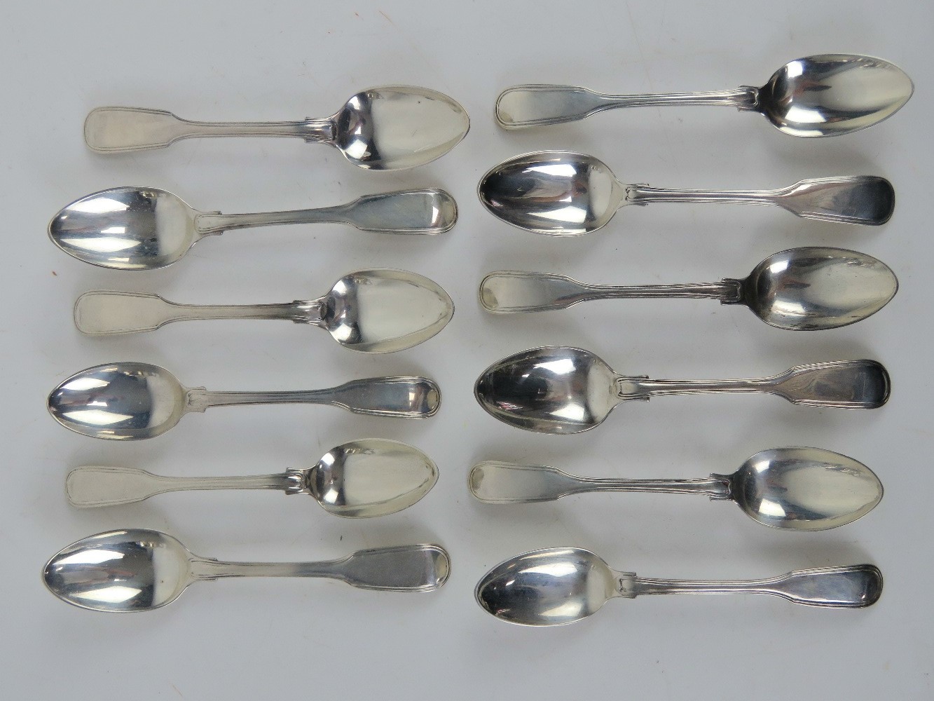 A set of twelve Victorian HM silver teaspoons,