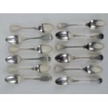 A set of twelve Victorian HM silver teaspoons,