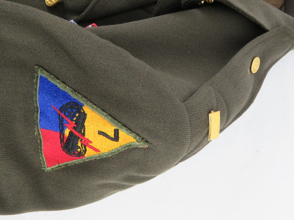 A US 7th armoured division Dress Jacket with insignia. - Image 5 of 6