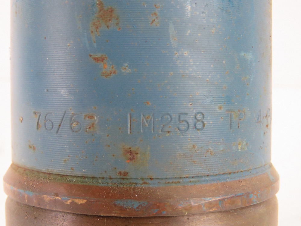 An inert British 76mm Malara Naval TP MOD79 cannon projectile with dummy fuse. - Image 4 of 6