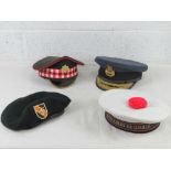 A Scots Guards cap named to 'Ramsay' (size 56), a US Special Forces Vietnam beret, an RAF No.