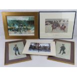 A framed print of Sergeant Major Royal Gloucestershire Hussars 1895 size 11 ½ x 17 ¾ inches.