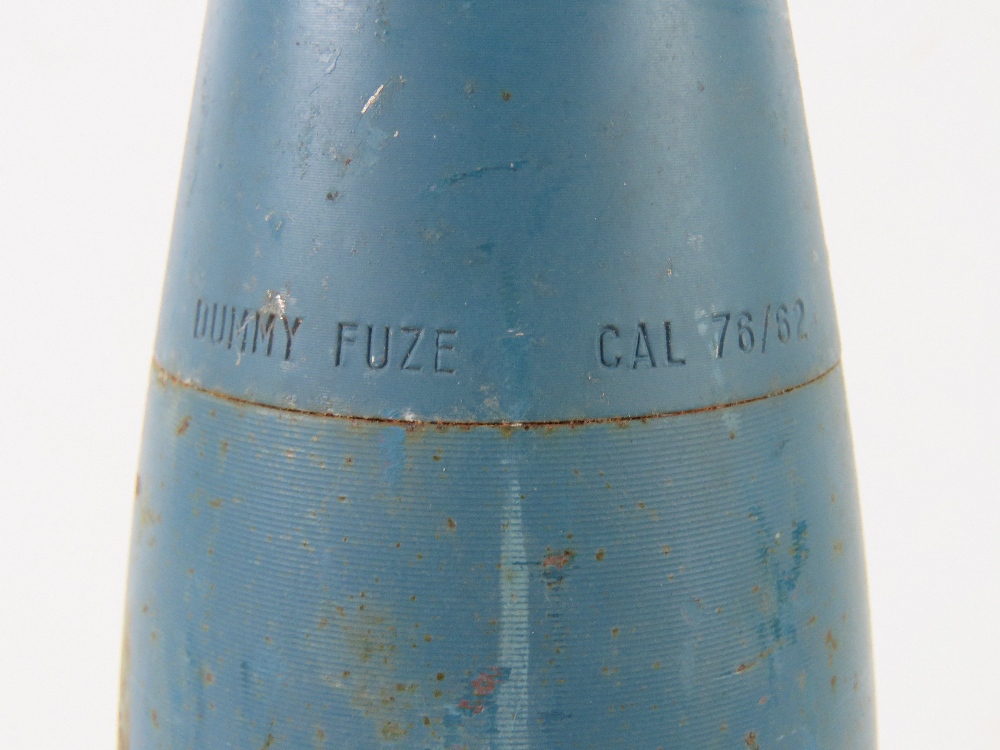 An inert British 76mm Malara Naval TP MOD79 cannon projectile with dummy fuse. - Image 6 of 6