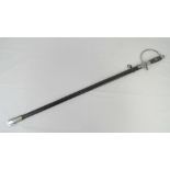 A reproduction WWII German Waffen SS Guards sword and scabbard.