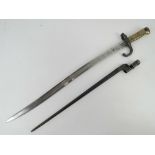 A French Chassepot 1866 pattern sword engraved ""Mre d' Armes de St.