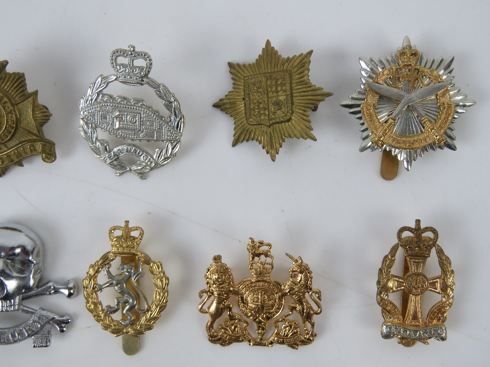 A quantity of assorted British regiment cap/helmet badges, approx 20 items inc; Bedfordshire, - Image 3 of 6