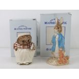 Royal Albert Beatrix Potter; Two large size figurines being 'Peter with Red Pocket Handkerchief',