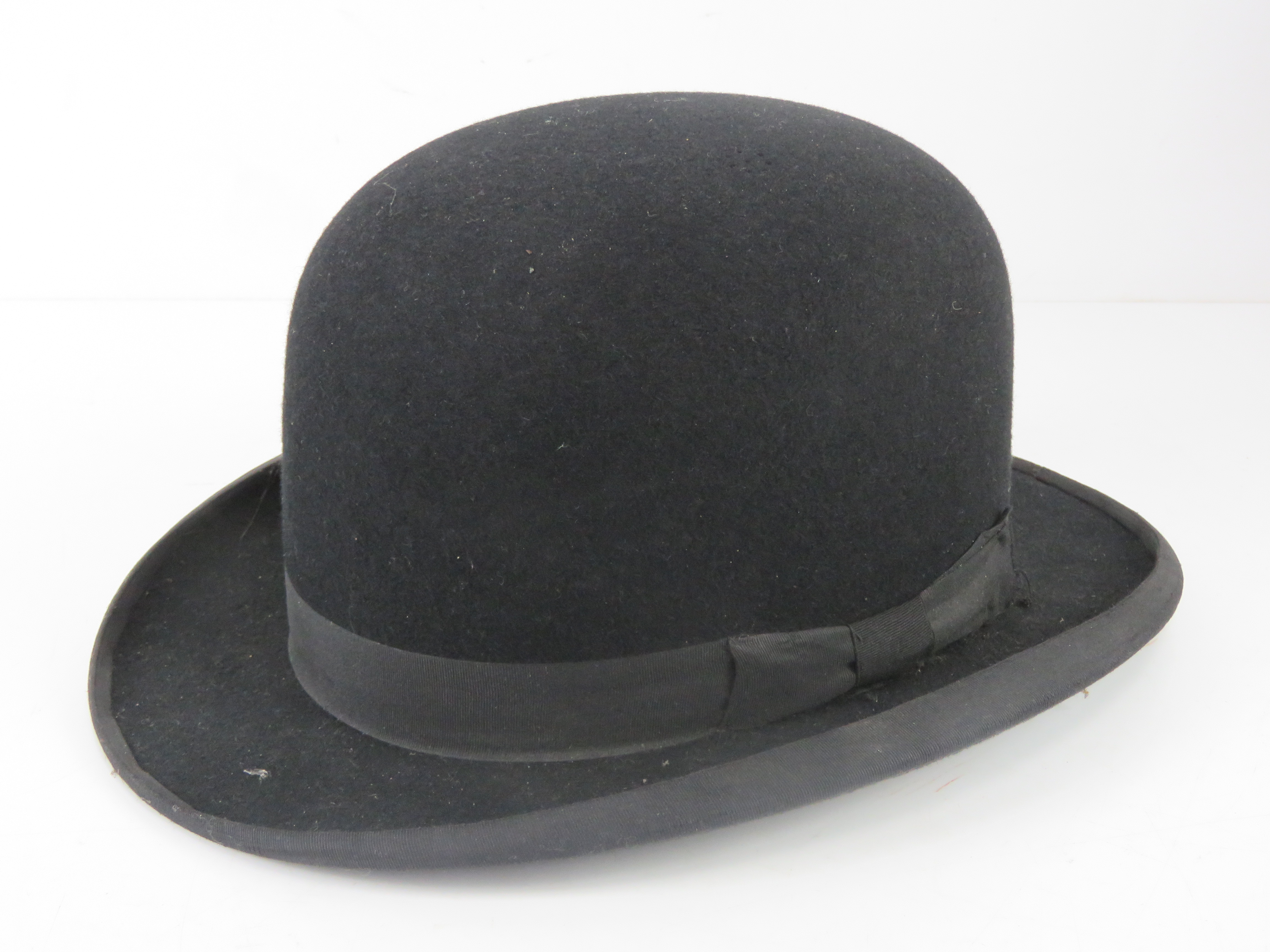 A vintage bowler hat having leather liner marked 'long oval', - Image 2 of 5