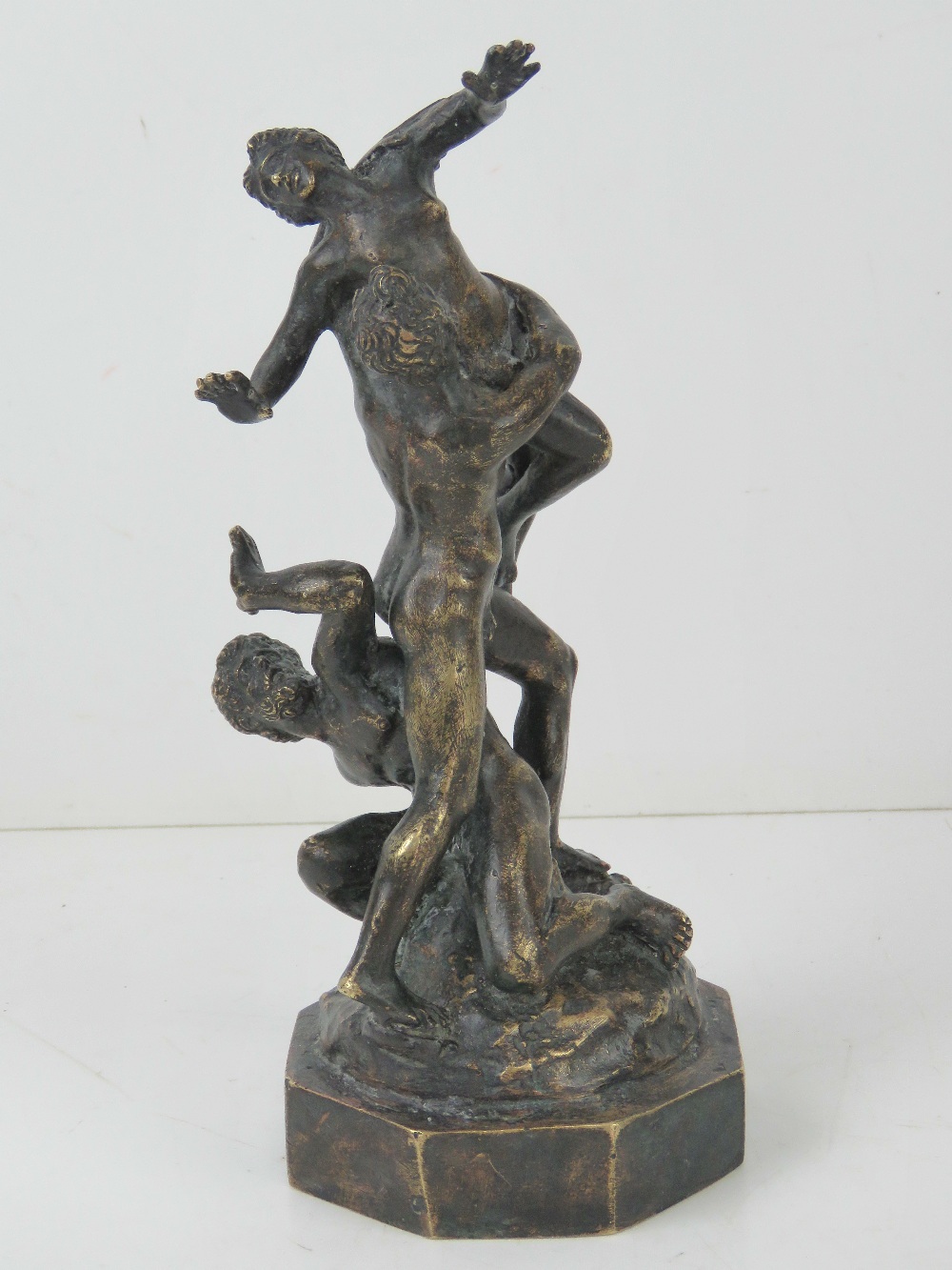 A bronze scuplture 'The Abduction of a Sabine woman' after Giamboloena,