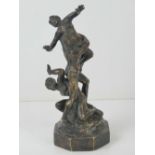 A bronze scuplture 'The Abduction of a Sabine woman' after Giamboloena,