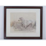 A signed limited edition print of a pastel by Jill Evans entitled 'Weimaraner' No 644/850 having