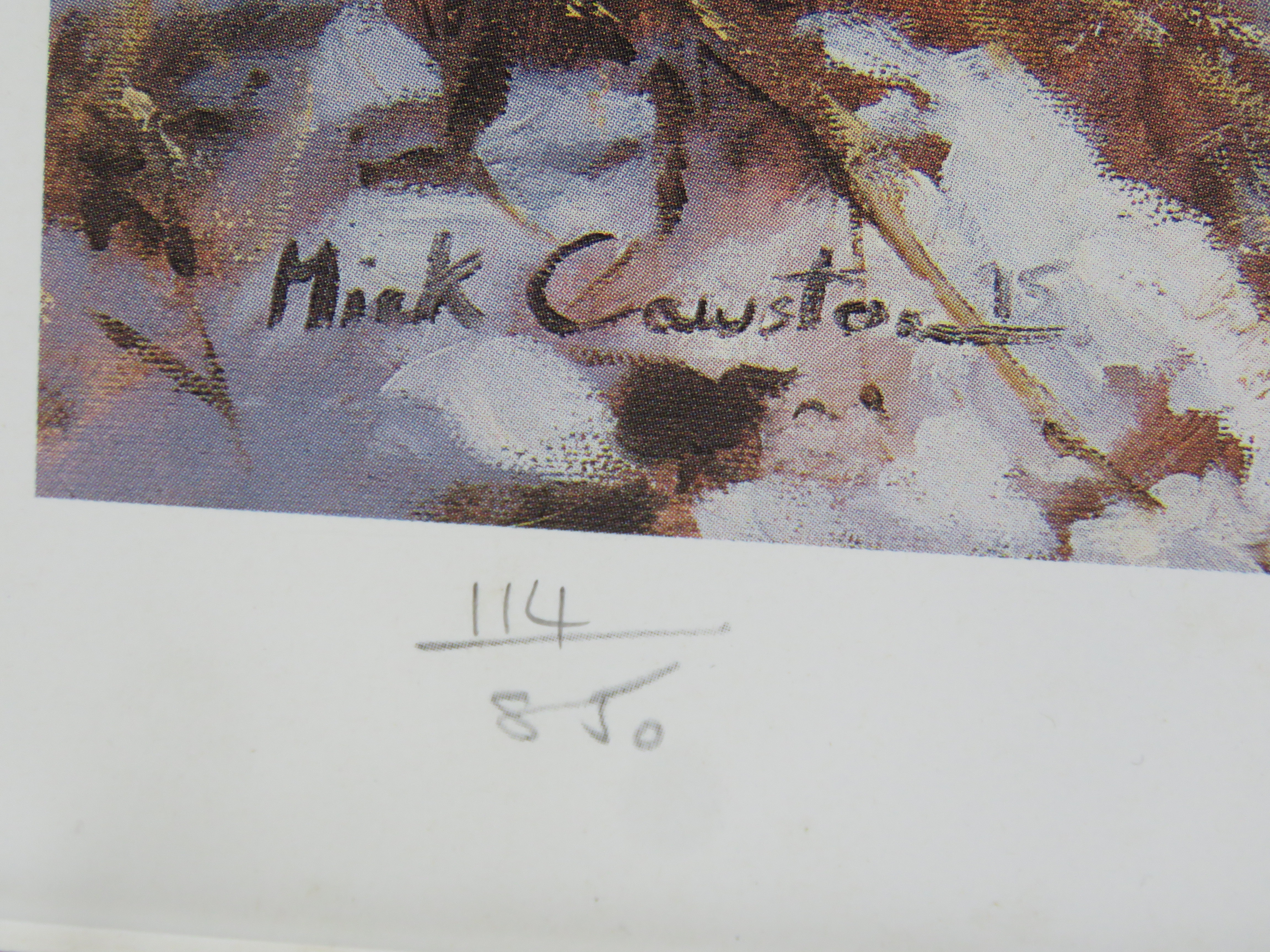 Two signed limited edition Mick Cawston prints of Weimaraners, the larger being No 566/850, - Image 6 of 7