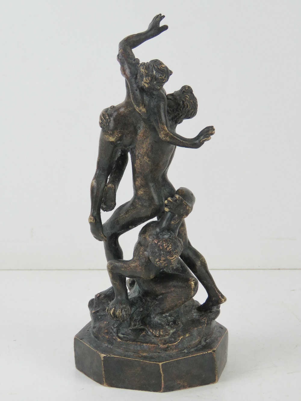 A bronze scuplture 'The Abduction of a Sabine woman' after Giamboloena, - Image 3 of 6