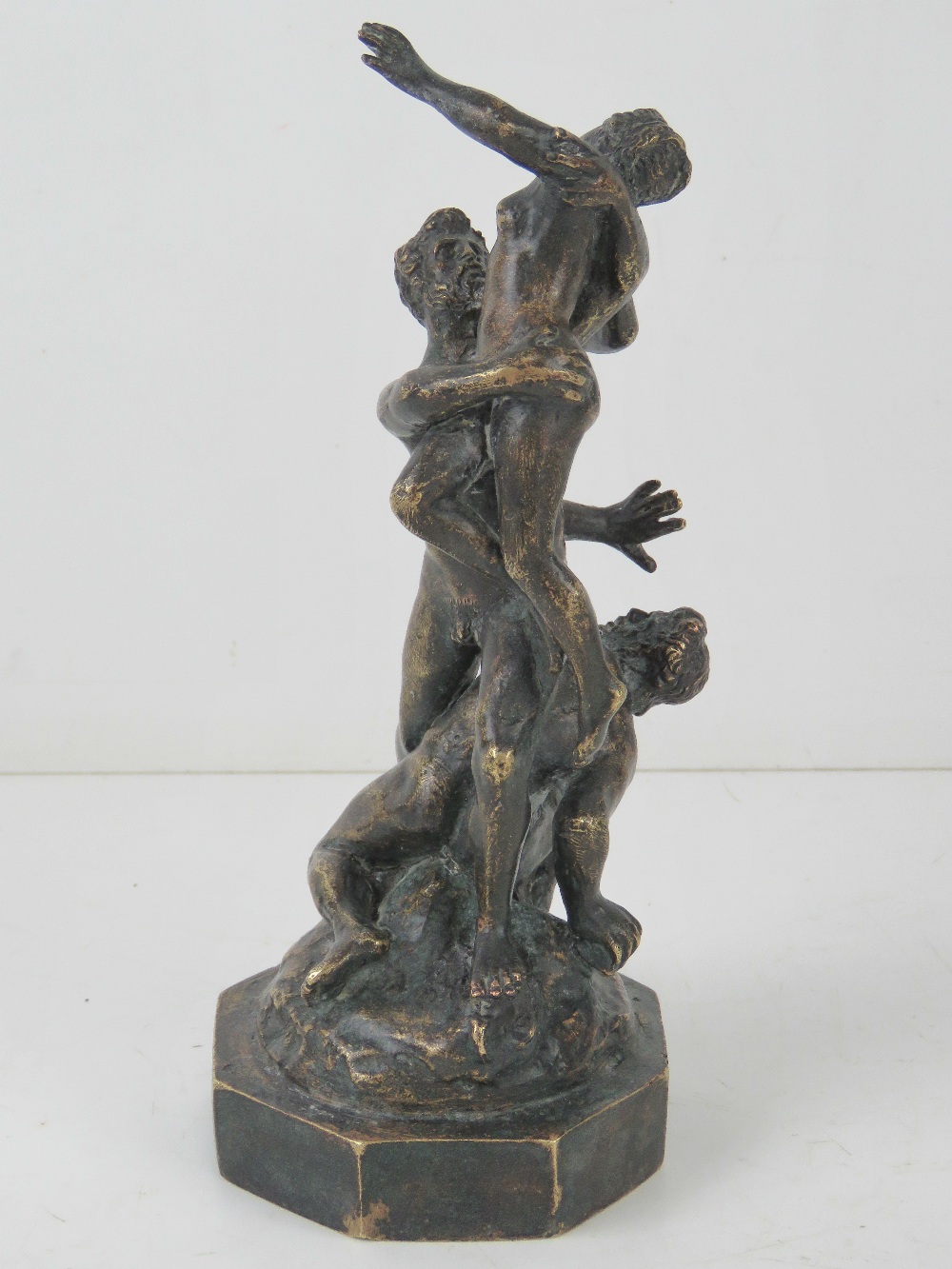 A bronze scuplture 'The Abduction of a Sabine woman' after Giamboloena, - Image 4 of 6