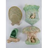 A quantity of assorted ceramic wall pockets; two Sylvac pockets one having imp upon,