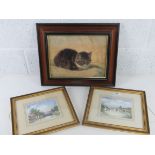 Print; a pretty kitten by Henrietta Ronner-Knip (1821-1909) in contemporary frame, 22 x 30cm.