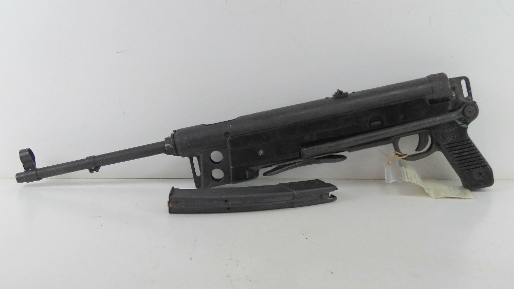 A deactivated M56 Sub Machine Gun. With cert. - Image 2 of 4