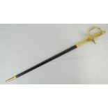 A reproduction WWII German dress sword with scabbard.