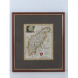 Northamptonshire, a hand coloured map, s