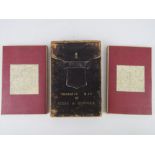 Ordinance map of Essex and Suffolk being two cloth bound fold-out maps in leather covered box,