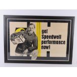 An original advertising poster 'Get Speedwell Performance Now!', framed and glazed,