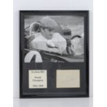 Graham Hill autograph;