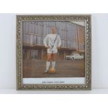 Signed photographic print of John Charles (1931-2003) best known for time his time at Leeds United