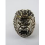 A 'King Kong' gorilla ring stamped S925,