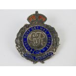 A silver and enamel Royal Engineers regi