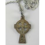 A Celtic Cross pendant on 925 silver cha