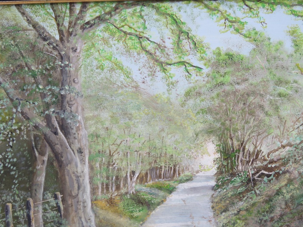 James R Gray; 'Country Road to Mountain Centre' dated 1986, an original painting signed lower right, - Image 4 of 4