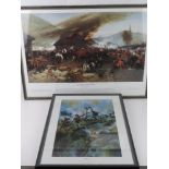 Jason Askew; two military prints being Mossop's Leap and the defence of Rorke's Drift,