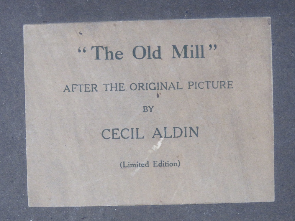 Cecil Aldin, signed limited edition print 'The Old Mill', signed lower left in pencil, - Image 4 of 4
