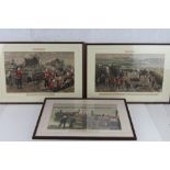 Three coloured engravings of military scenes entitled 'The Zulu War',