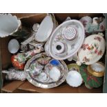 A quantity of late Victorian and early 20thC ceramics inc Oriental cup and saucer,