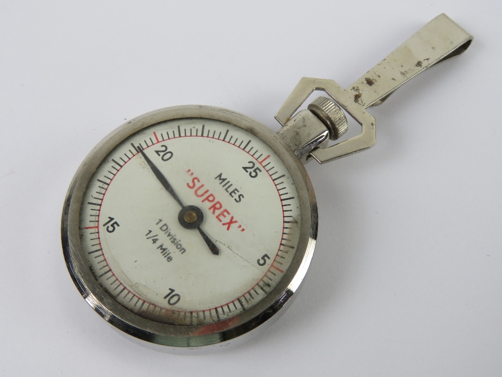 A vintage Suprex pedometer 25 mile dial, made in Germany.