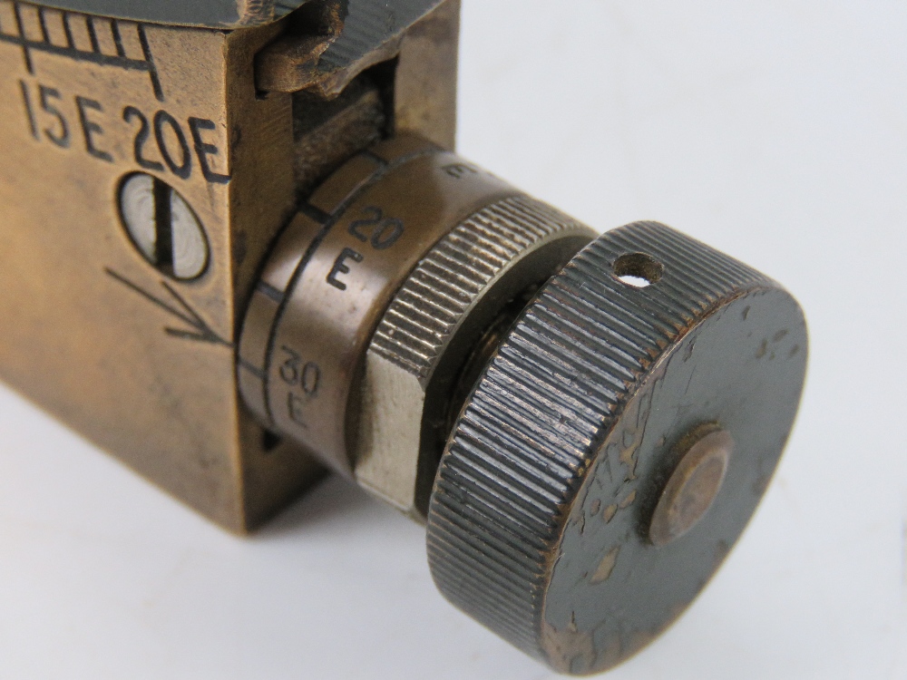 A brass clinometer sight mark IV dated 1944 having broad arrow upon and numbered 36124. - Image 6 of 6