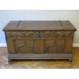 A fine and impressive late 17th / early 18th Century oak marriage chest,