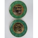 Two Victorian Pratt ware plates.