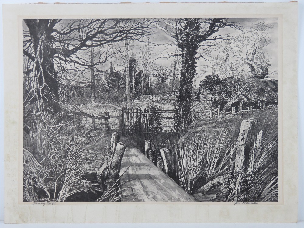 Peter Newcombe, 'February' signed artist's proof etching, limited edition 73/75, dated 1968.