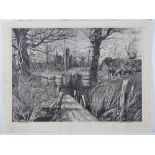 Peter Newcombe, 'February' signed artist's proof etching, limited edition 73/75, dated 1968.