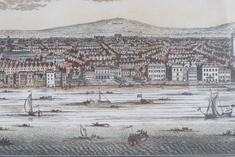 A prospect of the Westminster, a coloured steel engraving having key below of important buildings, - Image 4 of 4