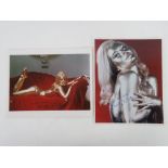 Shirley Eaton autographs; two hand signe