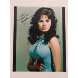 Madeline Smith autographs; one hand sign