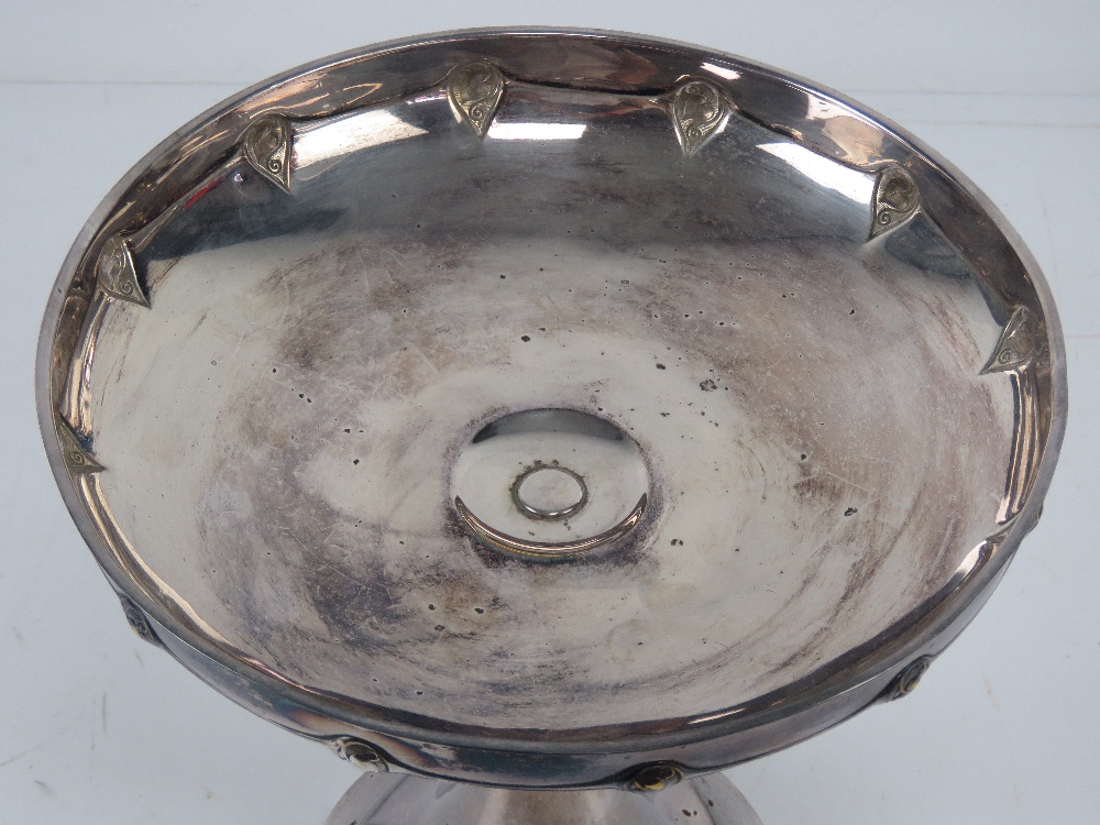 A silver plated tall tazza of Art Nouvea - Image 4 of 4