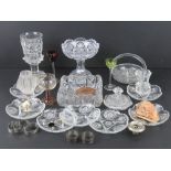 A quantity of assorted glassware inc two