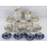 A set of four Noritake blue and white ph